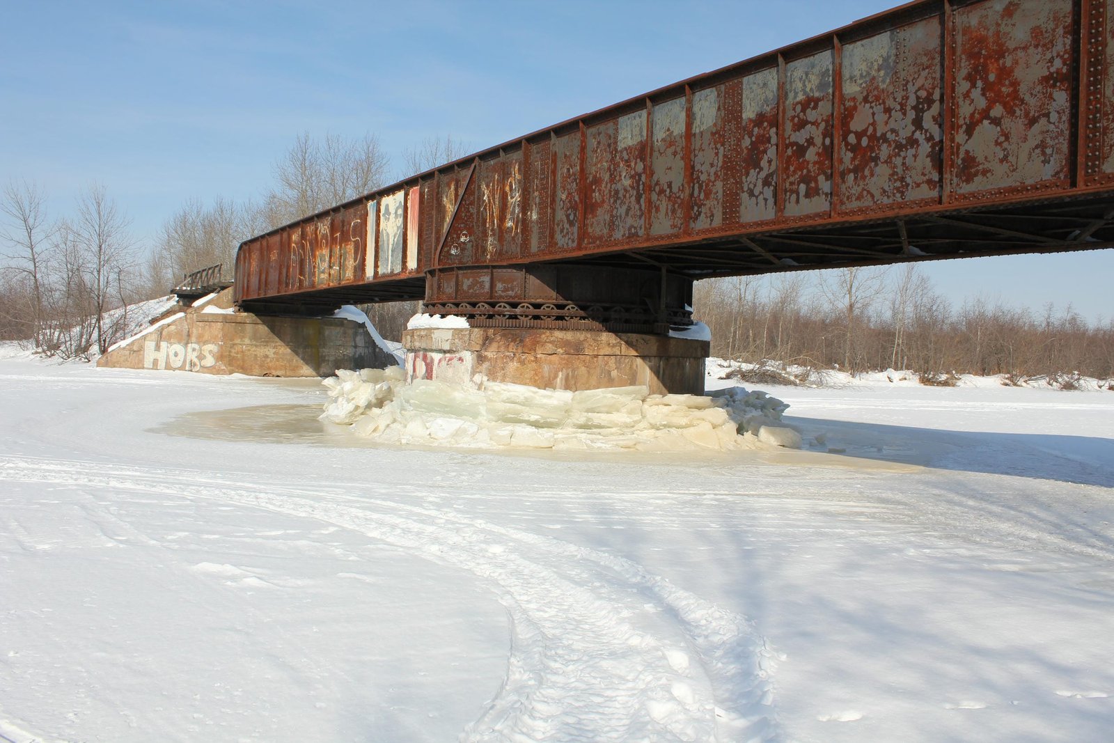 Looking west